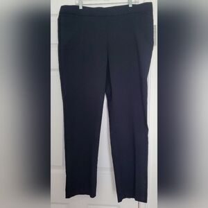 Womens's Comfort Waist With Hidden Elastic Black Pullon Pants